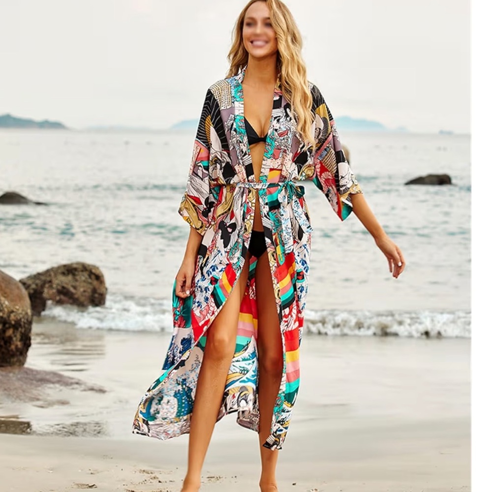 Multicolor Women's Swim Cover-Up